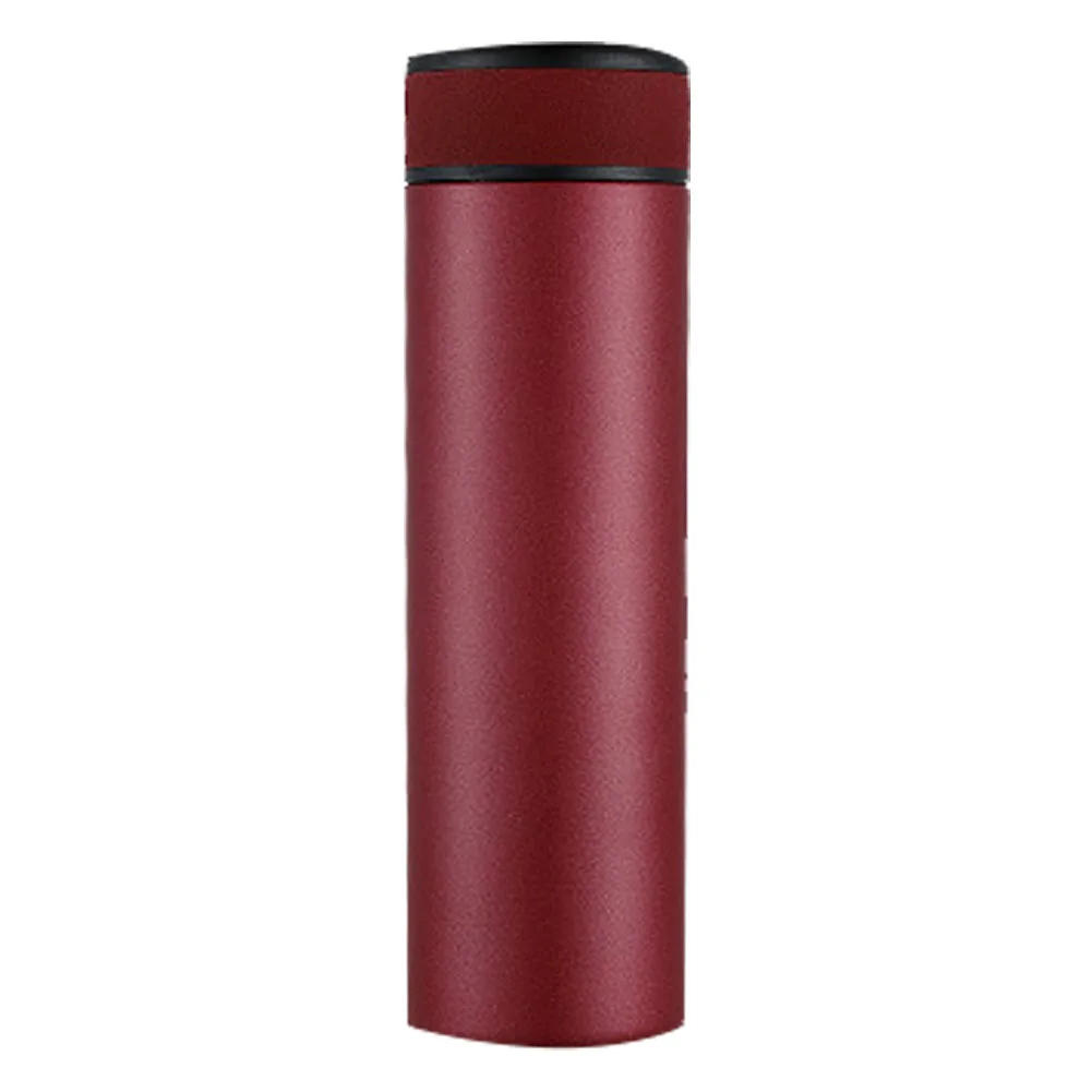 Красный Vacuum Flask Stainless Steel Durable Mug Intelligent Temperature Display Home Gift Office Thermal 500ml Travel Large Capacity - Цвет: Красный