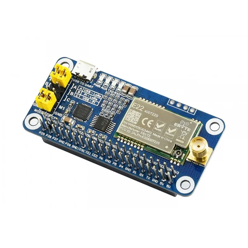 Waveshare SX1268 LoRa , Raspberry Pi, Ȯ Ʈ , 470MHz ļ 뿪, ߱