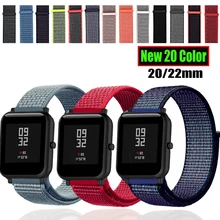 Спортивный нейлоновый ремешок для Xiaomi Amazfit Bip ремешок браслет для huawei Watch GT Honor Magic Huami Amazfit Pace Stratos 2 часы ремешок