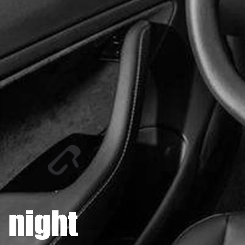 For Tesla Model 3 8PCS/Sheet Open Door Exit Vinyl Sticker Decal White PVC Interior Decoration Open Button Reminder TREYUES