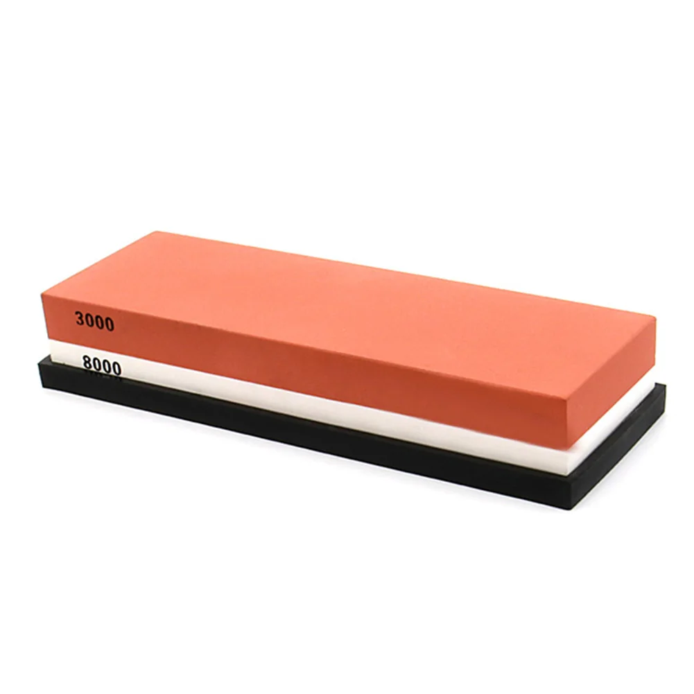 Durable Grinding Home Kitchen Professional Corundum Combination Double Sided Whetstone Anti Slip 3000 8000 Grit Honing Tool