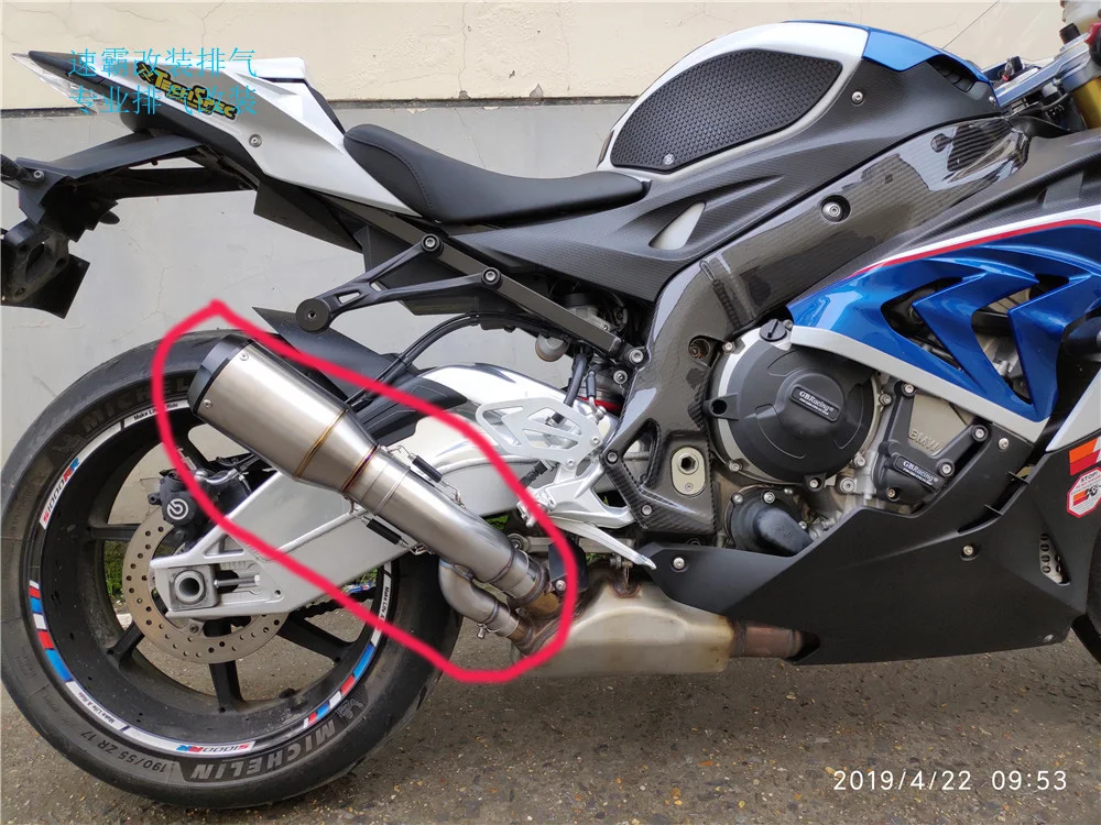 S1000rr слипоны для мотоцикла из титанового сплава, выхлопная труба среднего соединения с остинскими гоночными выхлопами для S1000rr