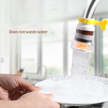 

4 Layers Kitchen Faucet Splash-proof Head Kitchen Shower Creative Faucet Rotated Home Extension Extender Filter Water Saver