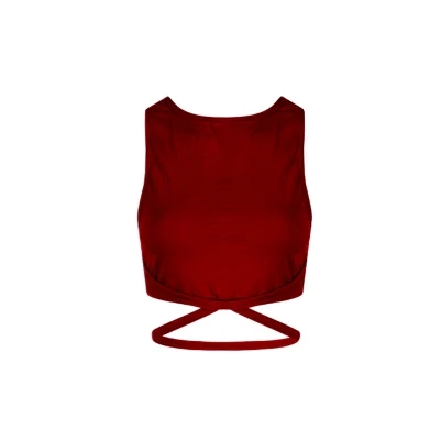 Wine Red Женский летний простой стиль, 16 цветов, без рукавов, с вырезами, на заднем ремешке, дизайнерский хлопковый жилет, топ TA02800151 - Цвет: Wine Red