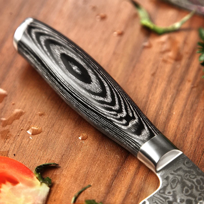 XINZUO 5 ''дюймовый нож Santoku VG10 дамасская нержавеющая сталь высокого качества Newarrive японские кухонные ножи шеф-повара с ручкой Pakkawood