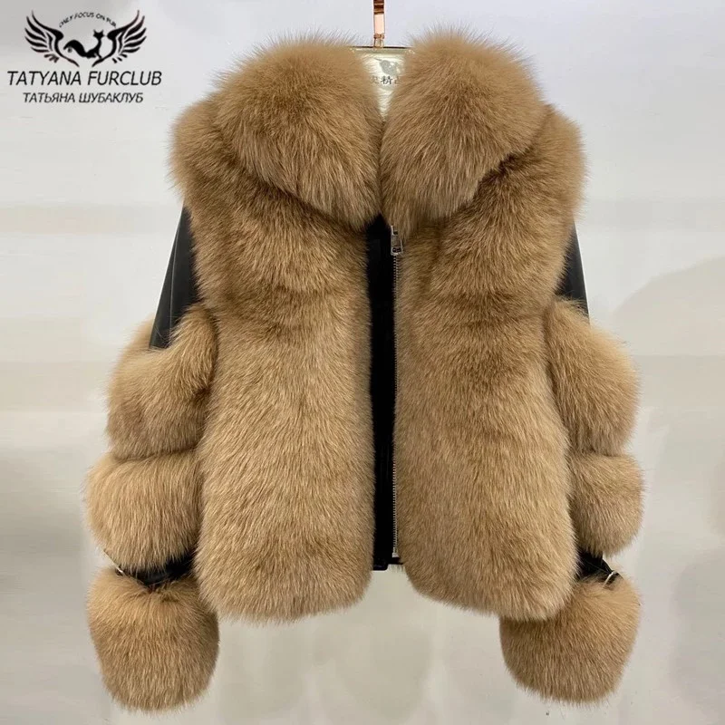 2020 New Winter Fashion Real Fox Fur Coat With