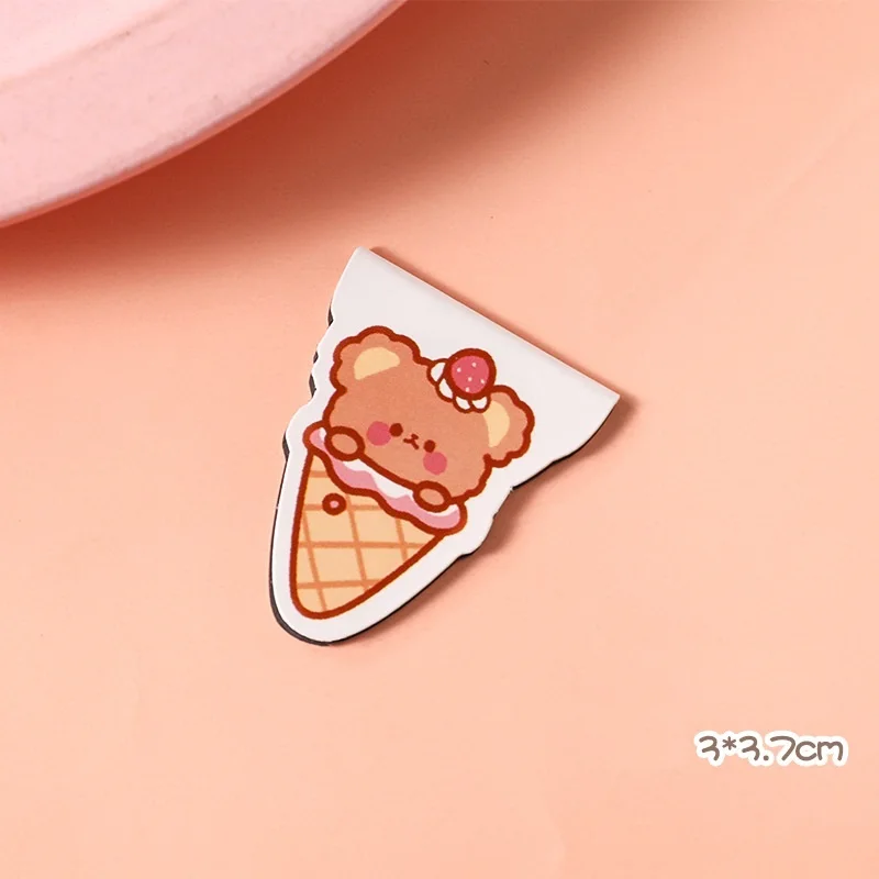 Cartoon Magnetic Bookmarks Set 12pcs Cute Bear Rabbit Cat Girl Magnet Book Marker Kawaii Gift for Reading Office School