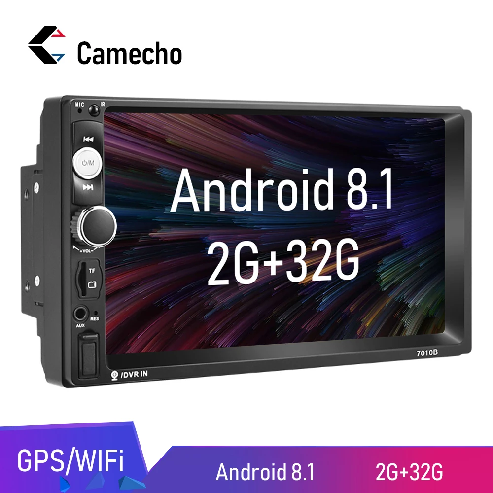 Camecho Android 8,1 " HD автомобильный радиоприемник 2 Din HD 1080P Автомобильный стерео радио универсальный gps Bluetooth Авторадио автомобиля Suppport задняя камера