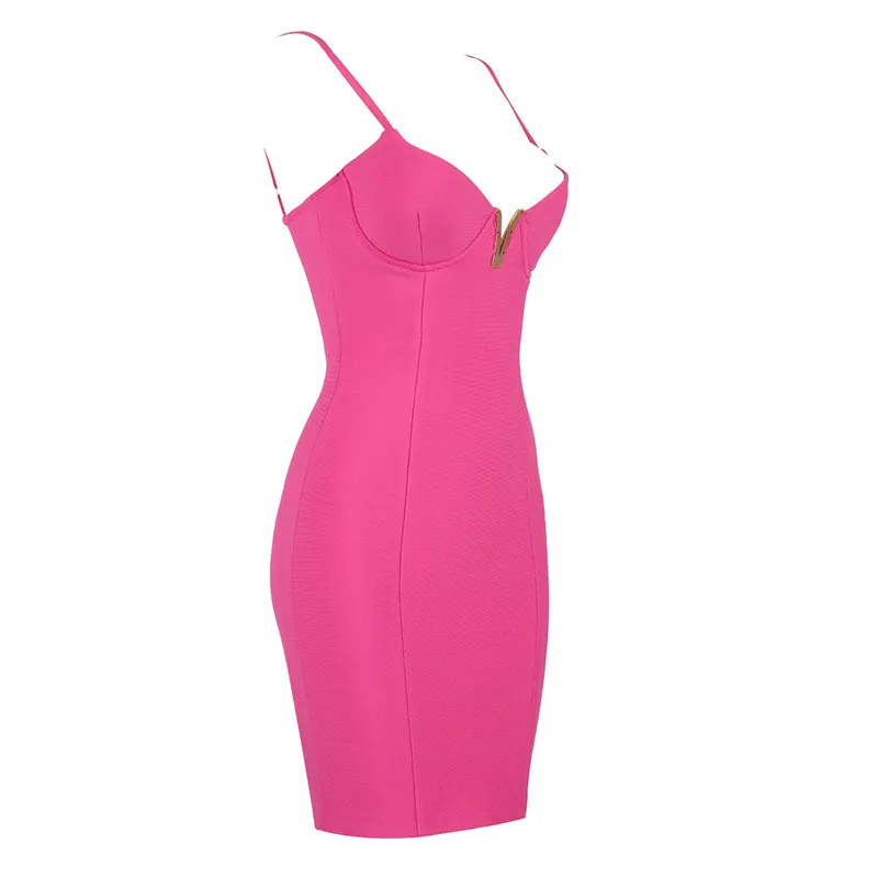 2019 New Bandage Dress Women Party Night Club V Neck Spaghetti Strap Bodycon Sexy Ladies Dresses Autumn Clothes Elegant Vestidos