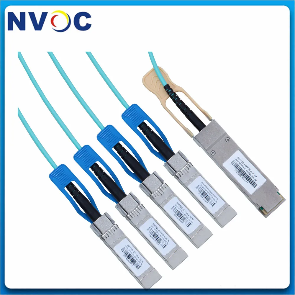 QSFP-100G-AOC 2 м для высокоскоростного кабеля AOC 100G QSFP28 до 4 SFP28 2 м OM3 OM4 3,0 мм кабель AOC