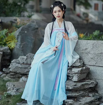 

Chinese Traditional Hanfu Fairy Dance Costume Ancient Tang Dynasty Clothing Women Oriental Folk Dancewear Lady Princess Clothing