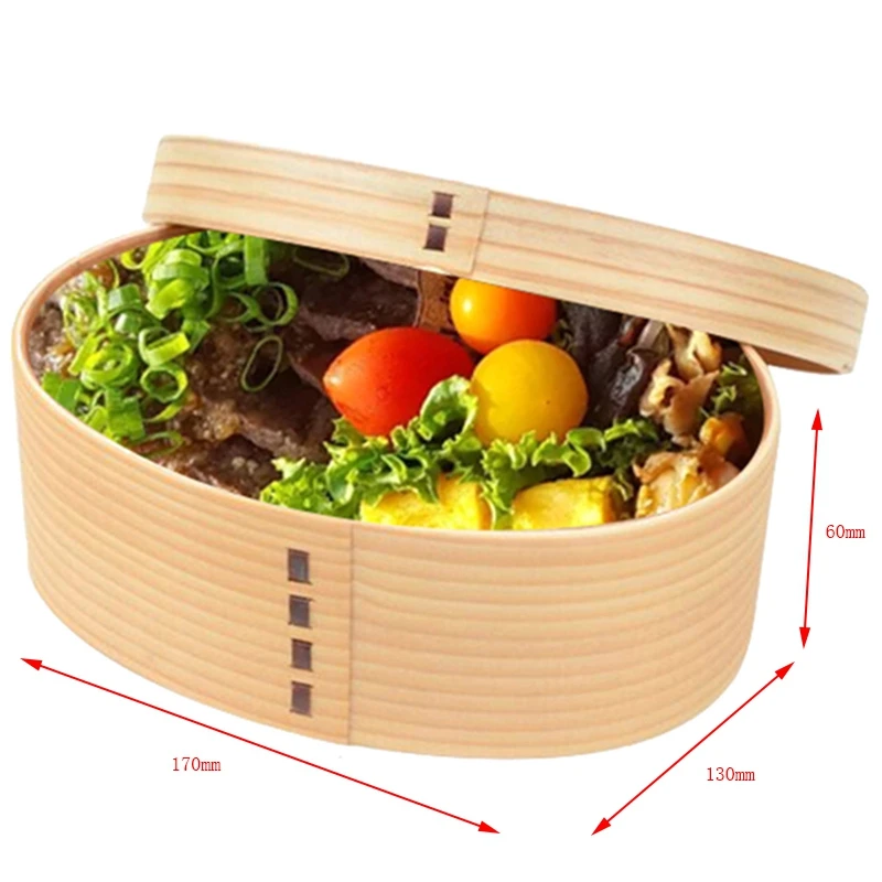 1Pcs Wooden Lunch Box Sushi Lunch Box Child Fruit Storage Food Container