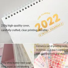 Calendrier de bureau de poche créatif, décoration de bureau, calendrier d'horloge, joli cadeau pour filles, fournitures scolaires et de bureau L7J2, 2022