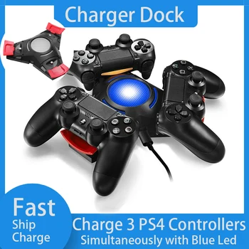 

Fast Charging Controller Charger Dock 3 USB Charging Stand Station For Sony Playstation 4 PS4 / PS4 Pro /PS4 Slim Controller