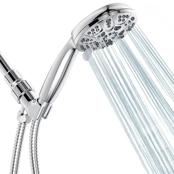 

6 Functions Handheld Shower Head Set, High Pressure Shower Head High Flow Hand Held Showerhead Set with Hose Bracket