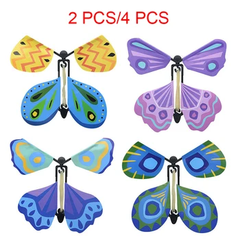 

4pcs Funny Creative Magic Props Children's Toys Flying Butterflies