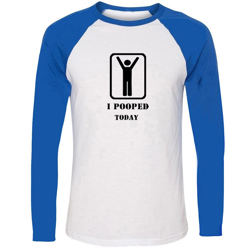 

Individuality I Pooped Today Funny Marry Game Over ONE MAN WOLF PACK White Design Mens Printing T-shirt Graphic Long Sleeves Tee