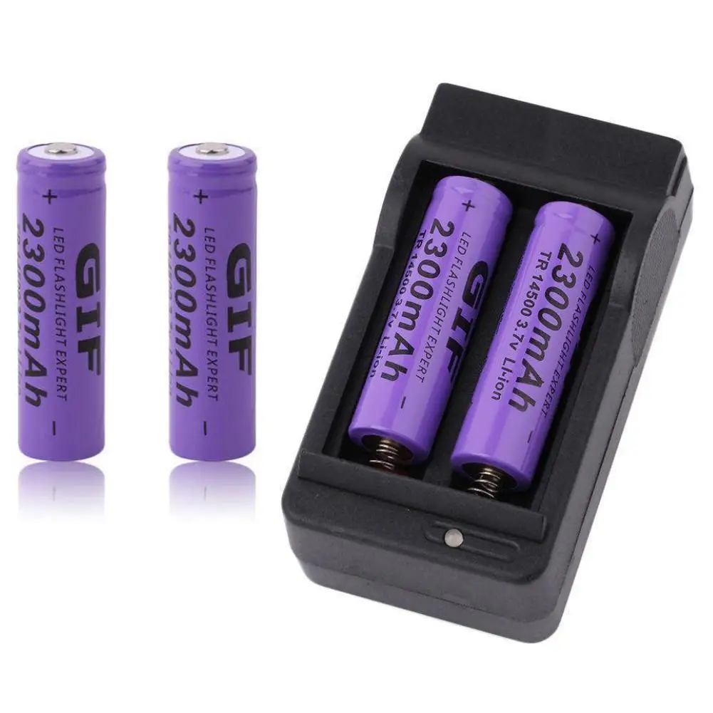 4 шт 14500 3 7 V 2300mAh литий-ионная аккумуляторная батарея + зарядное устройство для