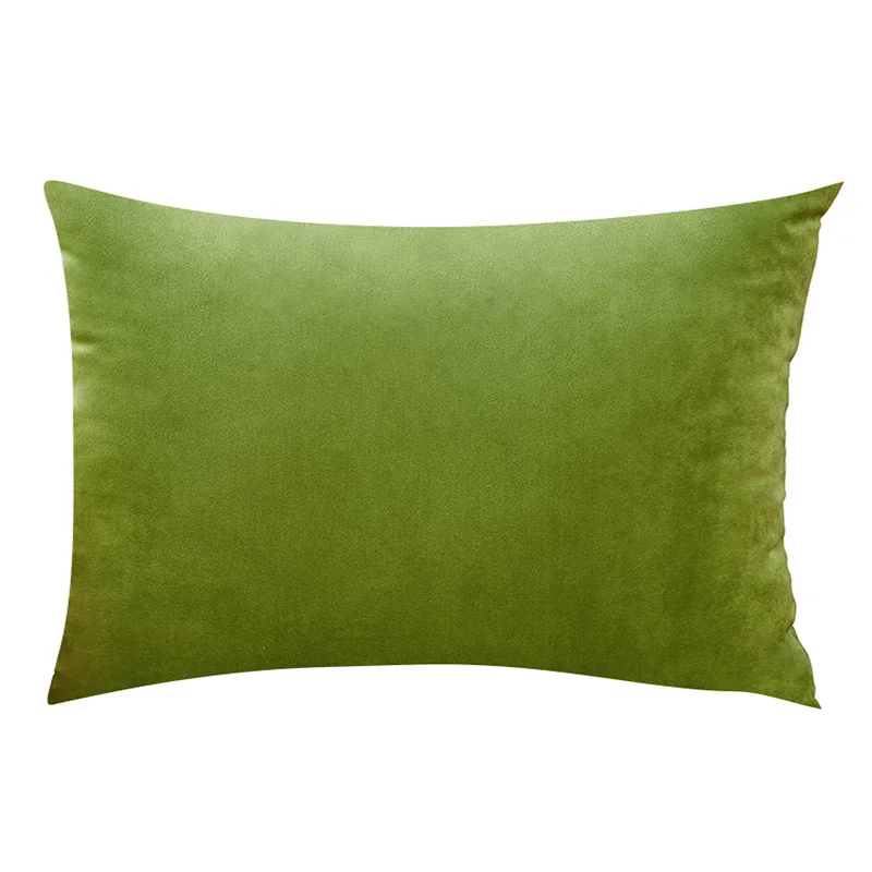 CANIRICA Cushion With Core Velvet Lumber Pillow Home Sofa Pillow For Bedroom Decoration Rectangular Chair Seat Cushions 30x50cm - Цвет: As Picture