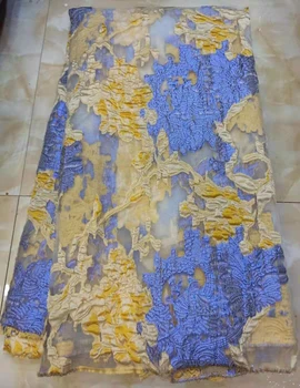 

Latest sky blue African Laces Fabrics Embroidered African tulle French Lace Fabric With aflowers 2019 African French Net Lace