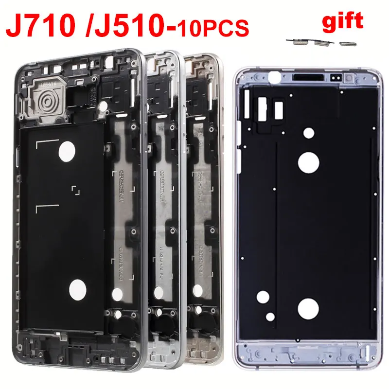 10 шт. для Samsung Galaxy J5 J7 2016 J510 J710 J510F J710F ЖК передняя рамка корпус средняя шасси +