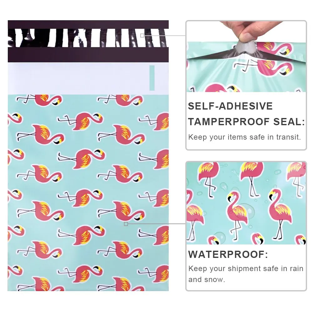 Sacos de Discussão de Plástico 100 Pcs 15x23 cm 6x9 Polegadas Padrão Flamingo Utentes Poli Auto Vedação Envelope 4 seal envelopes