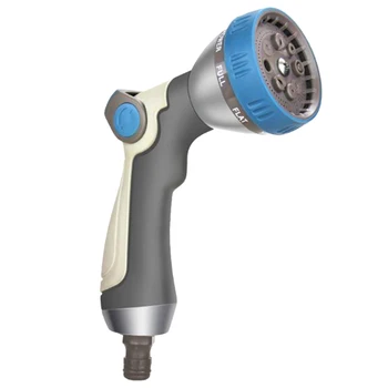 

Hose Nozzle Garden, Metal Spray Nozzle High Pressure, 8 Patterns Thumb Control for Watering, Washing