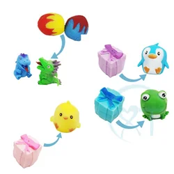 Brinquedos caixa de presente da aleta bonito do animal de estimação pitada expressão animal emocional descompressão de silicone kawaii squish brinquedo mistério mole