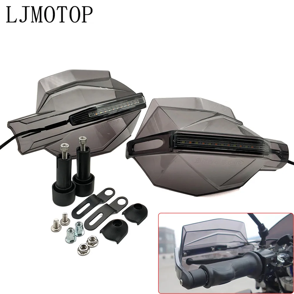 

Motorcycle HandGuards Proguard System Guard Protector With Signal Light For YAMAHA ys 150 tdm 850 fz6n mt10 c8 nmax 155 fazer8
