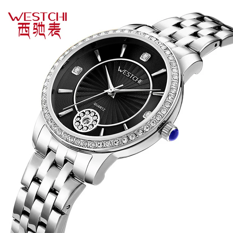 

Hot Sales West Daily/westchi Fashion Diamond Set Calendar Steel Belt Quartz WOMEN'S Watch 5102l