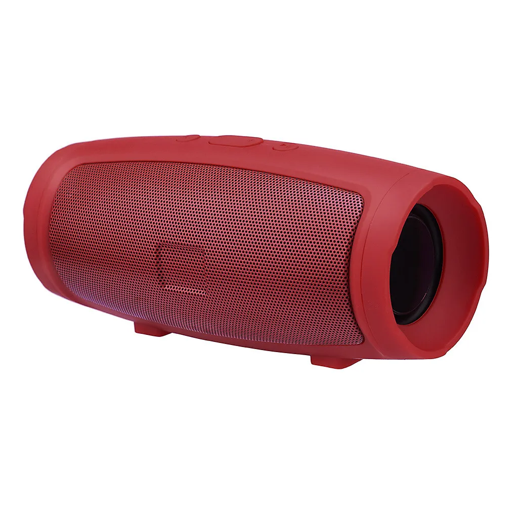 Bluetooth Колонка HIFI Портативная наружная HD звуковая качественная музыкальная Беспроводная колонка - Color: Red