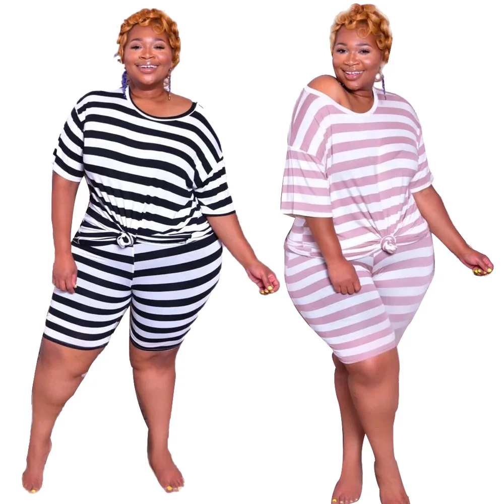 Big Sizes Womens Clothing Sets Plus Size Clothes Short Sets Women