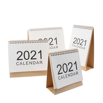 

2021 Simple solid color Desktop Paper simple Calendar dual Daily Scheduler Table Planner Yearly Agenda Organizer