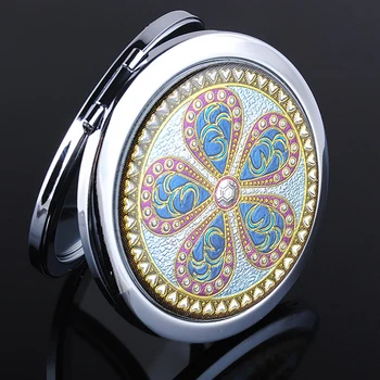 

Women Mini Beauty Pocket Mirror Portable Double Sides Cosmetic Makeup Mirrors Normal Magnifying