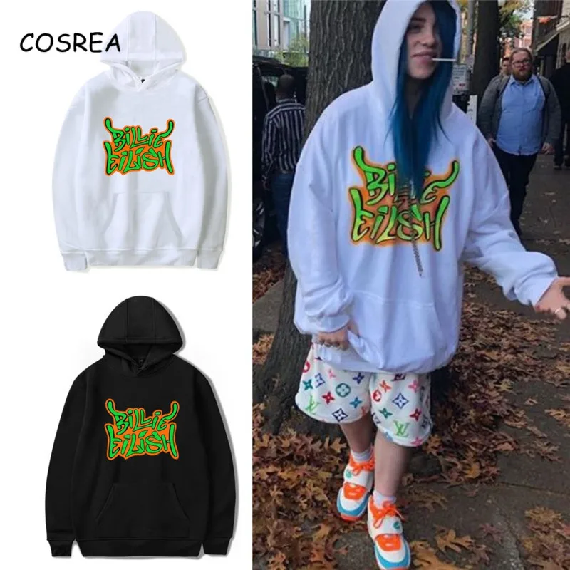 Billie Eilish модные толстовки с принтом для женщин/мужчин с длинным рукавом толстовки с капюшоном горячая Распродажа повседневные Модные уличные толстовки