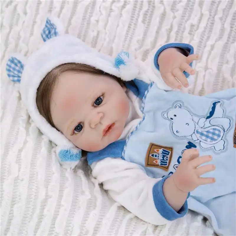 55 см bebe reborn 22 дюймов полный силиконовый винил Reborn Baby boy куклы NPK брендовые Детские игрушки Подарок Brinquedo bonecas