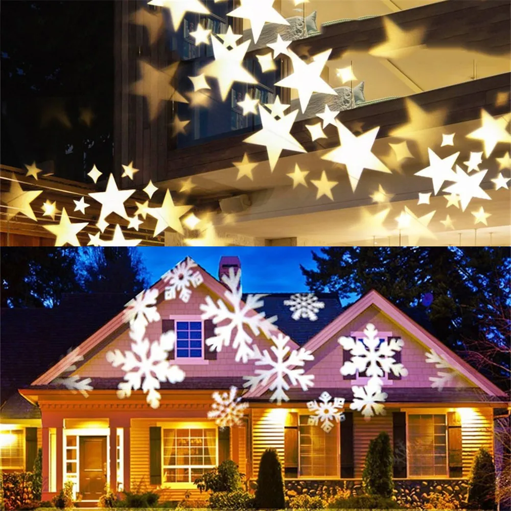 Outdoor Sky Star Laser Projector Snowflakes Snow Christmas projector Landscape Lawn Spotlight Outdoor Laser Stage Lamp
