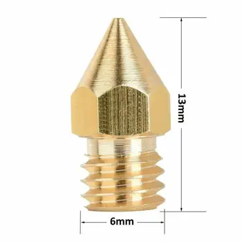 

MK8 Nozzle Kit For Creality Ender 3/3 Pro For 3D Printer M6 Thread Gold
