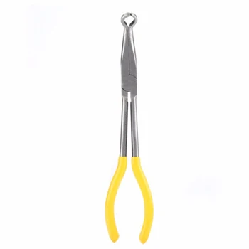 

4PCS Extra Long Nose Pliers Set 11 Inch Straight Bent Tip Pliers Mechanical Equipment Hand Tool Double X Pliers Sharp-Nose Plier