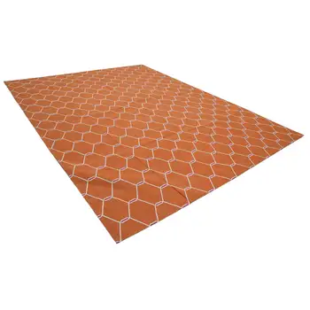 

273x362 Cm Orange Handmade Dhurrie Rug-9x12 Ft