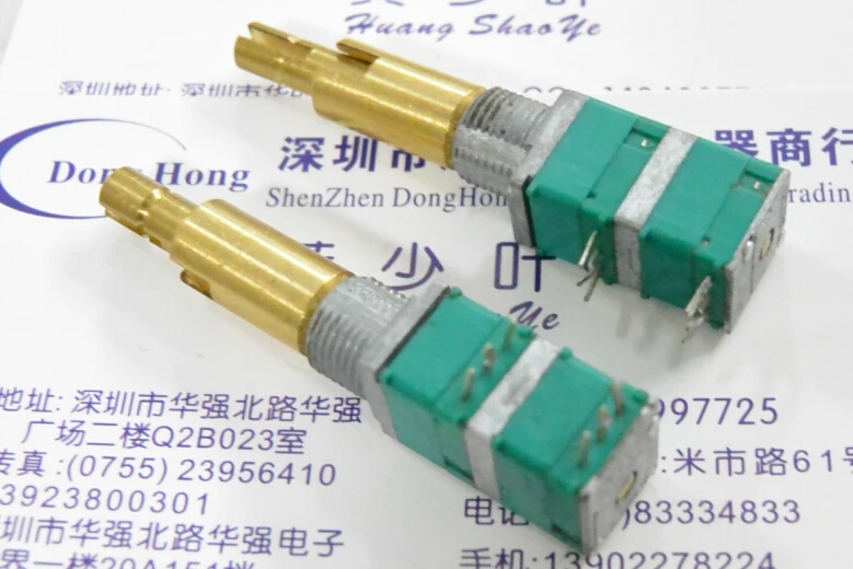

10PCS/LOT Japanese ALPS Alps type RK097 precision potentiometer double shaft double reset switch detection switch