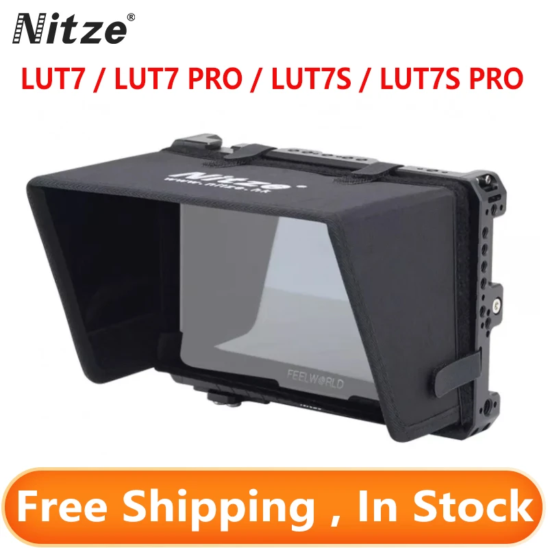 Nitze Monitor Cage For Feelworld Lut7S / LUT7 PRO / LUT7S PRO 7" With PE21 HDMI-compatible Cable Clamp LS7-A SUNHOOD JTP2-LU camera charger
