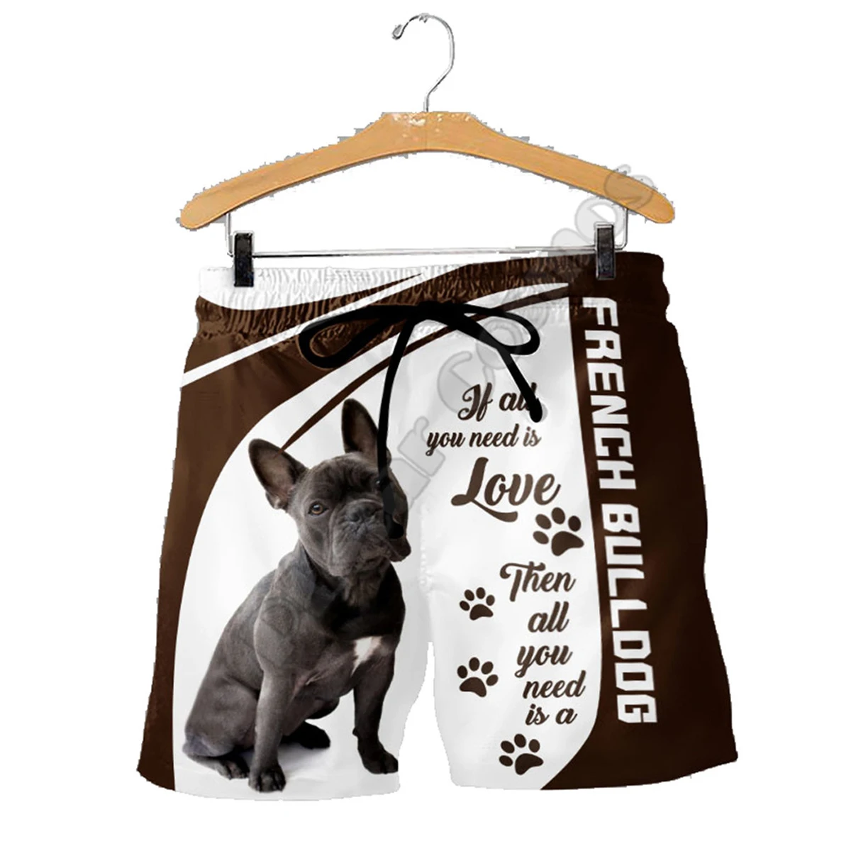 PLstar Cosmos Pug Men's Shorts Summer Casual Shorts Funny Animal 3D Printed Loose Cool Beach Comfortable