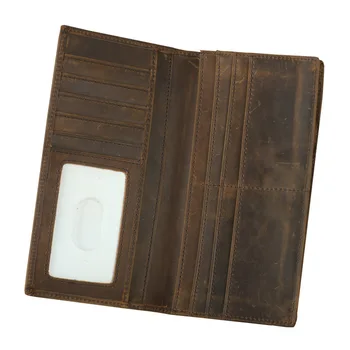 

Simple Long Men's Leather Retro Multi-card Wallet Fold-out Wallet