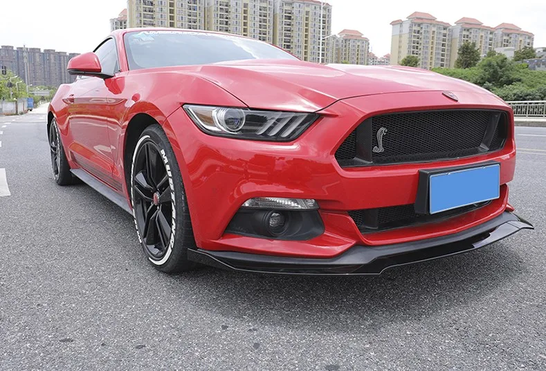 Автомобильные аксессуары передний бампер спойлер разветвители для Ford Mustang PP матовый Blak глянцевый черный не для Shelby GT350
