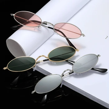 

Fashion Vintage Shades Sun Glasses Elegant Retro Small Oval Sunglasses for Men Women Eyeglasses