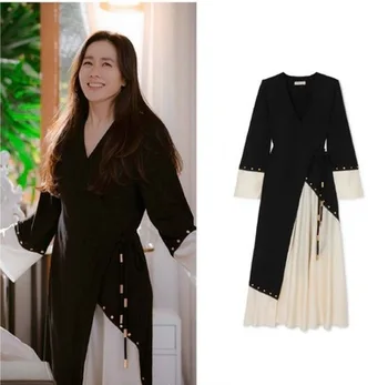 

Ye jin Son Dress for women same summer Pregnant Maternity temperament woman TV Korean same dress