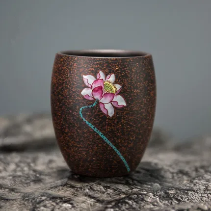 Purple Sand Teacup Enamel Color Cup Personal Large Size Kung Fu Black Tea Jin Jun Mei Chinese Style Ceremony Accessories | Дом и сад