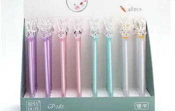 

cute creative crystal animal gel pen cartoon neutral pen student prize pen office black writing pen promotion pen 48pc/lot