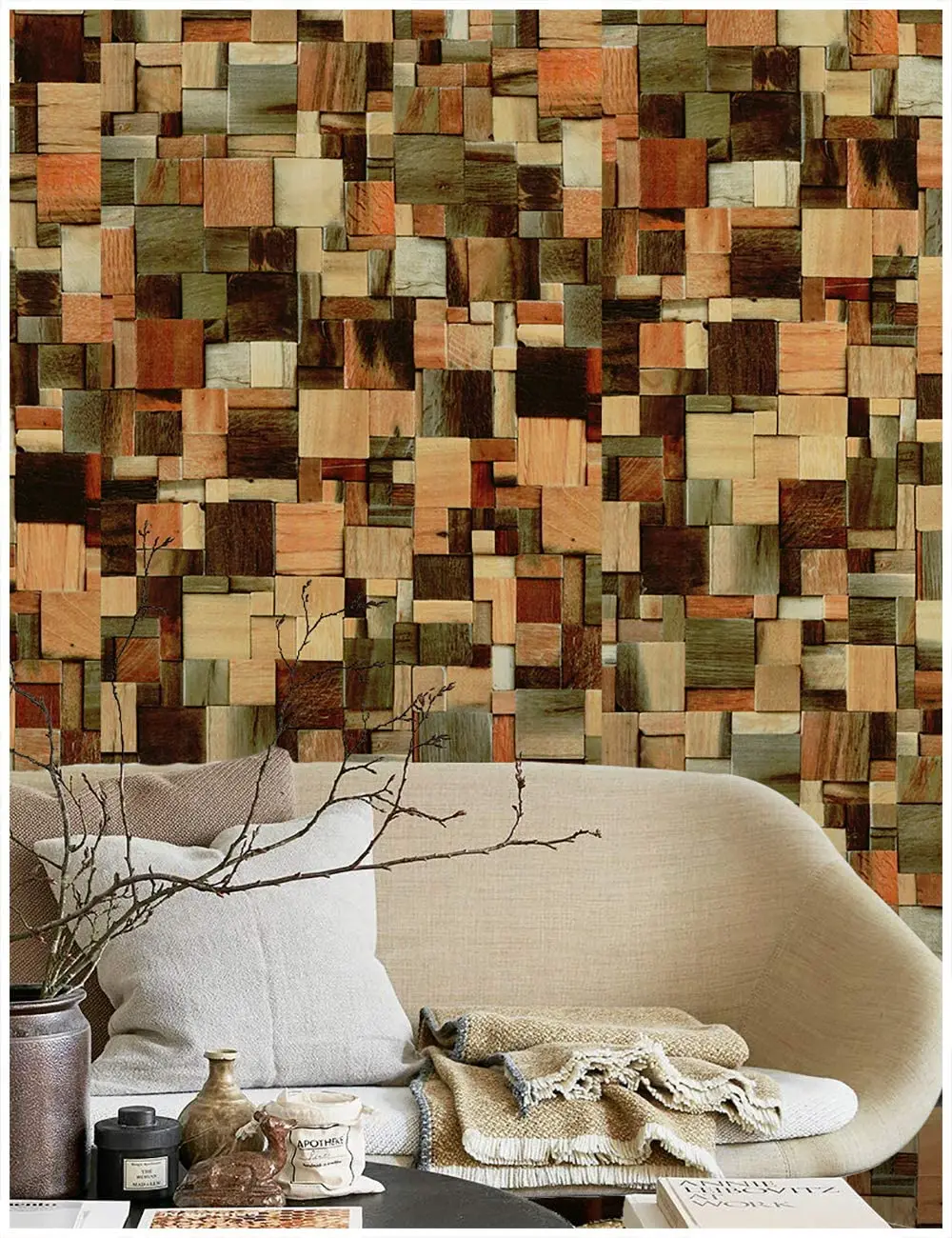 

LUCKYYJ Peel and Stick Wood Pattern Wallpaper Vinyl Self Adhesive Wall Paper Design for Walls Bathroom Bedroom Home Decoration